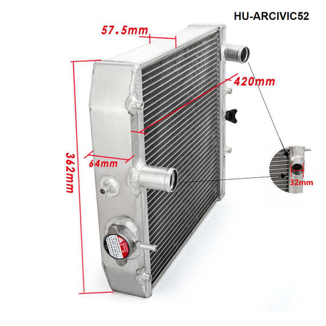 Aluminum Racing Radiator Exploded View ALUMINIUM RADIATOR EK3 – HARDTUNED CONCEPTS