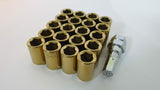 WHEEL NUTS 20PCS : GOLD