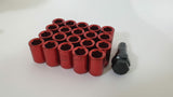 WHEEL NUTS 20PCS : RED