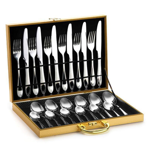 Cutlery Gift Set Golden box | Fork Knife Spoon SET